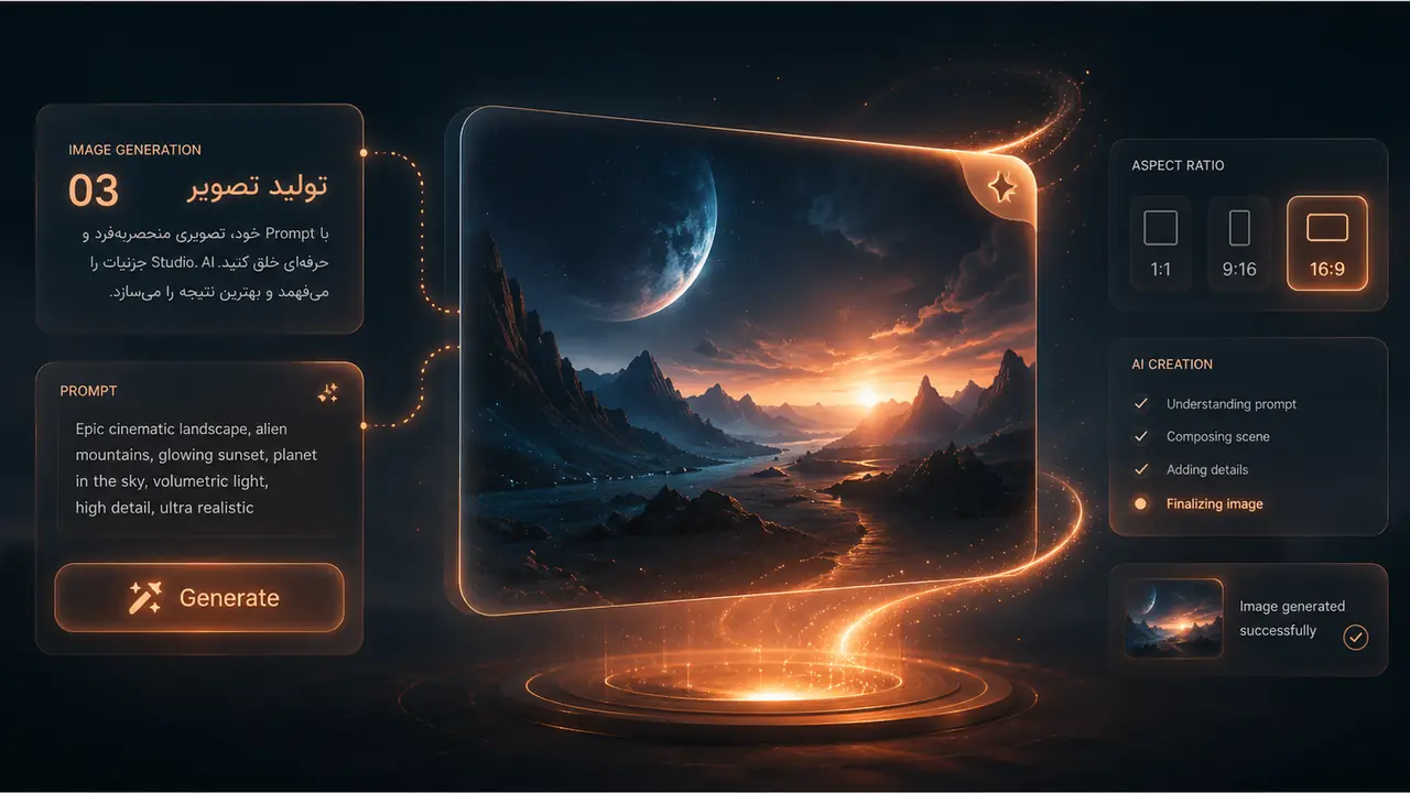نمونه تولید تصویر با هوش مصنوعی Magic Studio